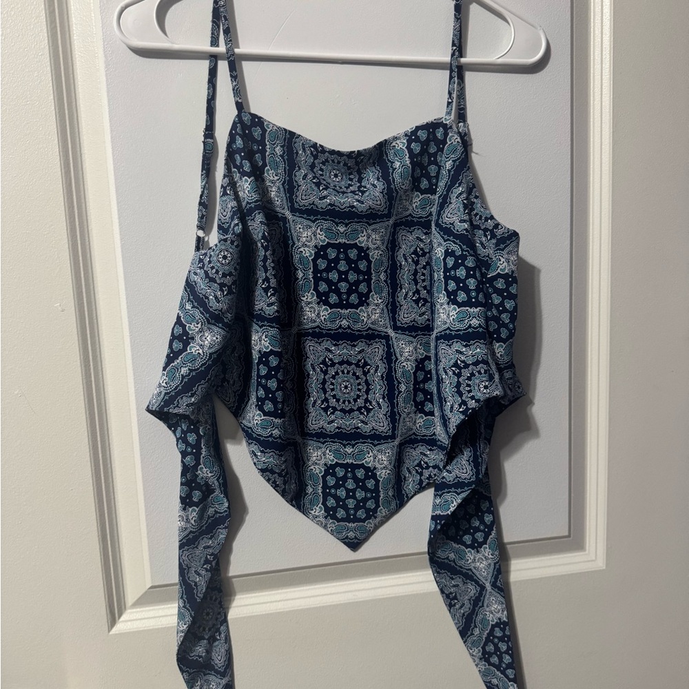 Y2K- French Kiss Bandana Print Cami Top